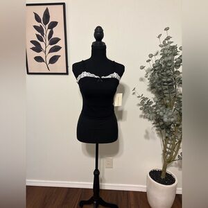 -SOLD-Frankee & Skylar Black Lace Trim Slip Cami